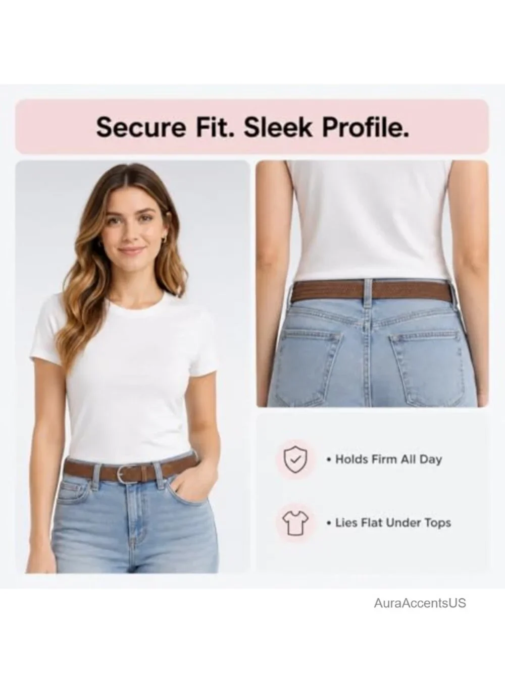 Braided Stretch Belt 4 Pack for Women Men Adjustable Elastic Waist Belts